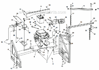 Frame_Assembly Diagram and Parts List for 8180-00-01 2010 Little Wonder Leaf Blower / Vacuum
